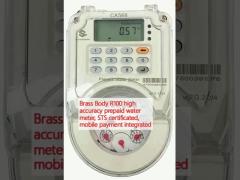 Brass Body R100 high accuracy prepaid water meter, STS certificated, mobile payment integrated