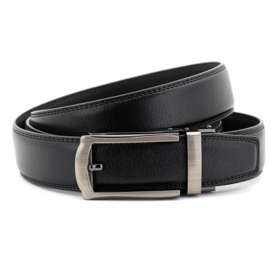 China Silding Adjustable Belt Cowhide Hotsales Genuine Leather Ratchet Buckle Automatic Leather Belt for sale