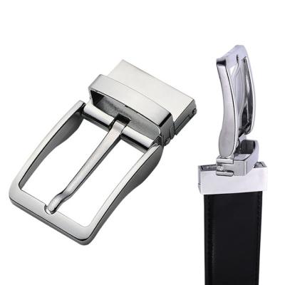 China Wholesale Metal Reversible Pin Belt Buckle Reversible Man Chrome Gun Color for sale