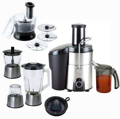 China Hotel 6 in 1 Multifunction Juicer Extractor 1200w Multifunction Juicer Extractor Stainless Steel Electric Powerful Juicer Blender Automatic Mixi for sale