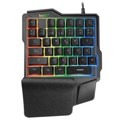 China Hot Selling 35 Keys Plug & Play Wired Gaming Keyboard LED One Handed Keyboard With Backlight Gaming Keyboard for sale