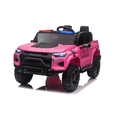 China Ride On Toy 12V Electric Police Car Ride-on Toy for Kids Battery Powered Cop Car with Remote Control Flashing Lights Music Plastic Material for sale