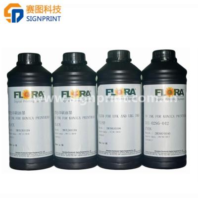 China The UV ink of FLORA/HANDTOP/DOCAN/HUMAN etc. Flora for Konica head and ricoh Gen5 printing head Sunjet UV ink for Flora UV printer for sale