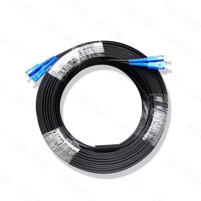 China Outdoor SC-SC FTTH FTTB FTTX patch cord single mode 2core FTTH interface cable connector duplex fiber optic cable for sale