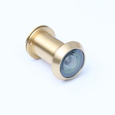 China Modern Gold Security Door Peep Hole Door Viewer 220 Degree Door Viewer With Cover for sale