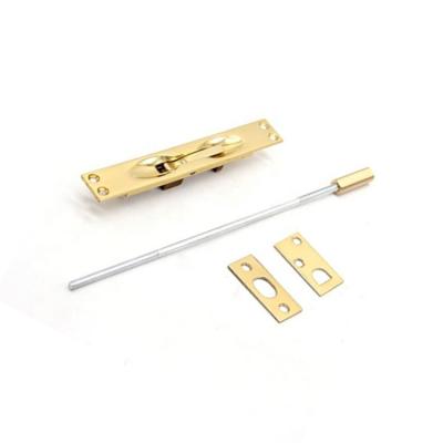 China Customized Modern Polish Finish Brass Latch Lever Action Flow Guardrail Door Lock Bolt for sale