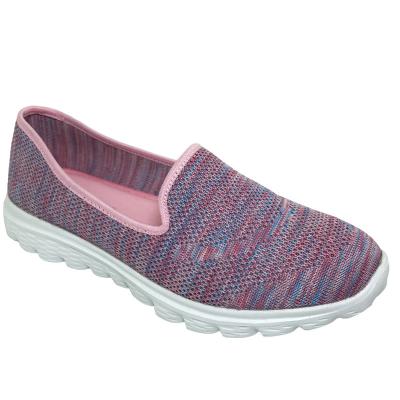 China New Design Comfortable Anti-odor Women Flyknit Sports Flat Running Shoes for sale