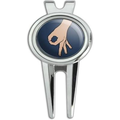 China Divot LOGO Golf Divot Repair Tool With Remove Magnetic Ball Marker for sale