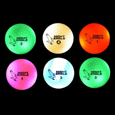 China Light Activated No Timer LED Luminous Glow in Dark Golf Balls HAM97LEDBALL for sale