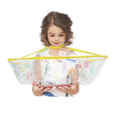 China New Children's Transparent Shaving Cloak Foldable Hairdresser's Shaving Cleaning Protecter Children's Haircut Bib for sale