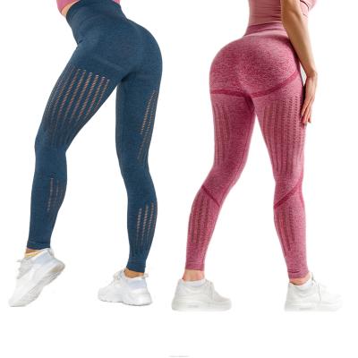 China Breathable High Waist Fitness Women Legging Solid Color Running Wear Active Leggings Seamless Yoga Pants for sale