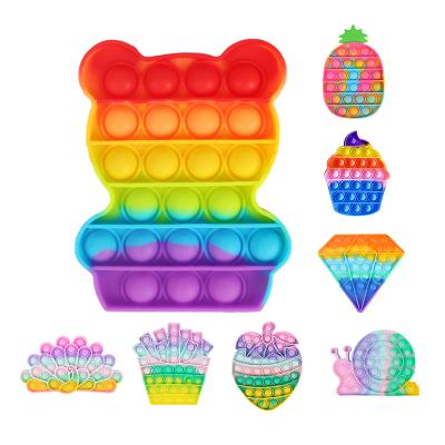 China Wholesale Eco-friendly Decompression Stir Sensory Toys Bubbling Snap Relaxation Silicone Popit Stirring Person Toys Sets Package for sale