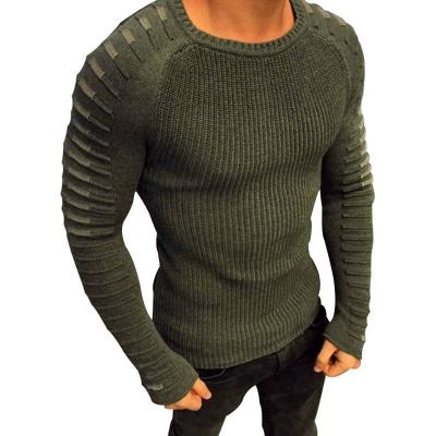 China 2021 New Arrival Autumn Winter Sweater Men's Long Sleeve O-neck Patchwork QUICK DRY Pullover Men Knitted Sweaters Men Streetwear for sale