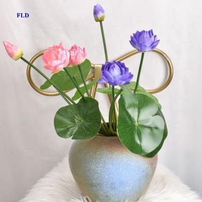 China Europe Fuleide floral other decorative flowers and plant artificial lotus decorative flowers for wedding hotel holiday home decor for sale