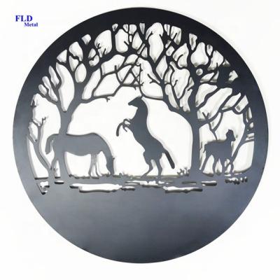 China Home Decor / Metal Wall DÃ © horn dropshipping personalized custom metal art laser cut round tree of home life monogram wall decor arts for sale