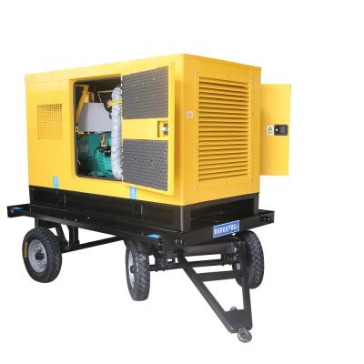 中国 YUCHAI Diesel generator trailer type 30KVA 24KW heavy duty standby power supply China cheap price generator 販売のため