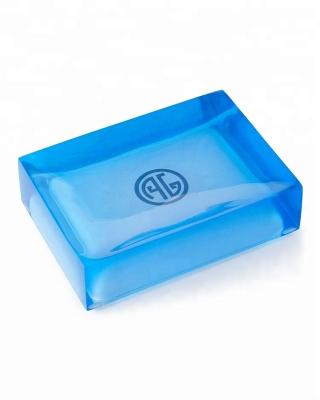 China Eco - Friendly PMMA Plastic Soap Dish Acrylic Bathroomset Soap Dishes for sale