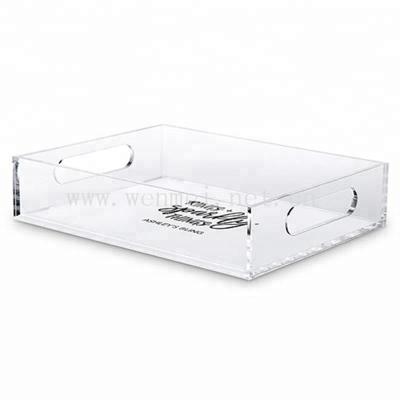 China Customized Clear Acrylic Square Tray Eco - Friendly Acrylic Tray For Serving for sale