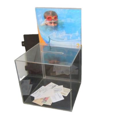 China Acrylic Business Card Putting Urn, Suggestion Box, Acrylic Box For Business Card for sale