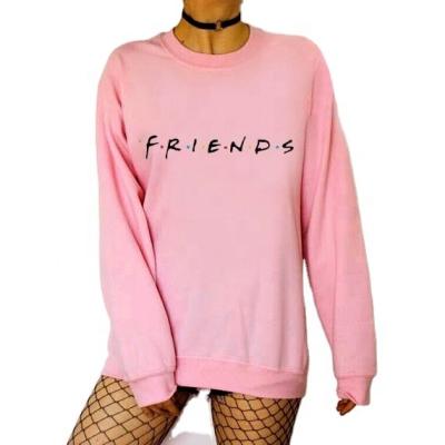 China Wholesale Spring Fashion Cotton Blend Waterproof Unisex Women Custom Made Hoodies Brand With FRIENDS Letters Print Long Sleeve Pullover Sweatshirt Hoodies for sale