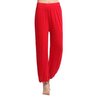 China Hot QUICK DRY Women's Dance Wear Solid Color Fashionable Loose Elastic Pants Loose Fit Women's Wide Leg Pants for sale