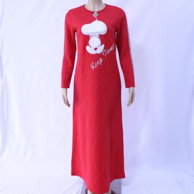 China Polyester Ready to Ship Junyuan Autumn Middle East Dubai Ladies Islamic Thicker Abaya Design c T-shirt Dress 2019 for sale