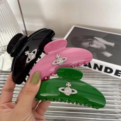 China Women's Smart Casual Korean Fashion Simple Hair Clips Ponytail Hair Accessories Pure Color Elegant Acrylic Hair Clips Big Hair Claw Europe Pcs for sale