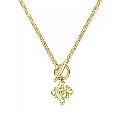 China TRENDY High Quality Fashion Popular Logo Necklace for sale