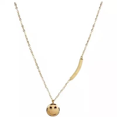 China Chic and simple stainless steel smile necklace fashion face necklace for women stainless steel non-fading jewelry for sale