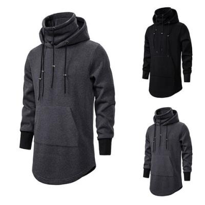 China Anti-Wrinkle Outdoor Wear Long Sleeves Hooded Loose Mid Length Men's Hoodies for sale