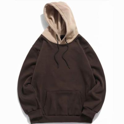 China Wholesale Custom Casual Thick Blank Patchwork Anti-wrinkle Men Plain Hoodies for sale