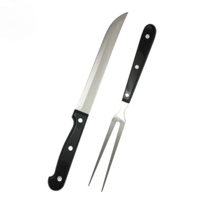 China Best Stocked Stainless Steel Meat Carving Knife And Fork Set for sale