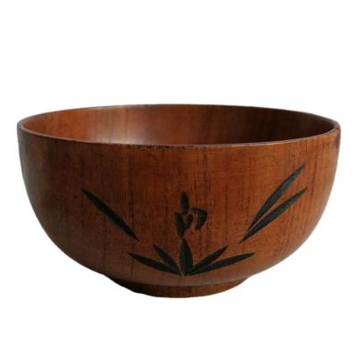 China Sustainable hot selling elegant wooden bowls suitable for restaurants, etc. for sale