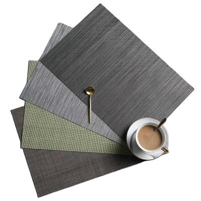 China Factory Price Color Table Mat Insulation Plastic Woven PVC Eco-friendly Custom Place Mat for sale