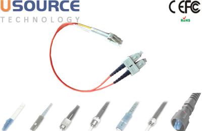 China LC SC MM DX Fiber Optic Jumpers , Customized Length 0.9mm Fibre Optic Patch Cords for sale