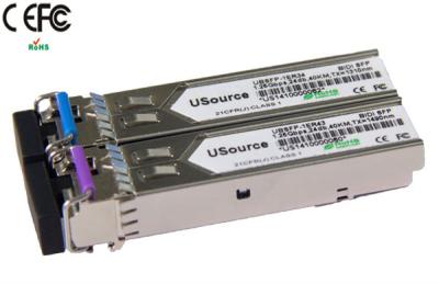 China Bidirectional SFP Transceiver Modules 40km Single LC Connector SFP WDM for sale