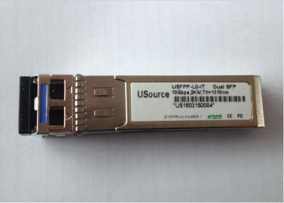 Cina Ricetrasmettitore ottico industriale 1310nm 2km 10GbE di temperatura SFP+ in vendita