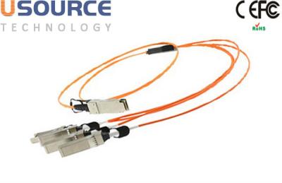 Китай Ранг горячее pluggable 40G QSFP телекоммуникаций к кабелю волокна проламывания AOC 4x10G SFP+ оптически продается