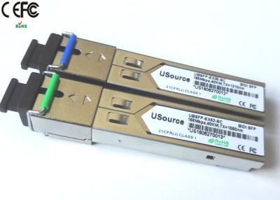 Κίνα 155Mbps 40km 1310nm/1550nm SFP οπτικό WDM Sc SFP ινών πομποδεκτών ενιαίο προς πώληση