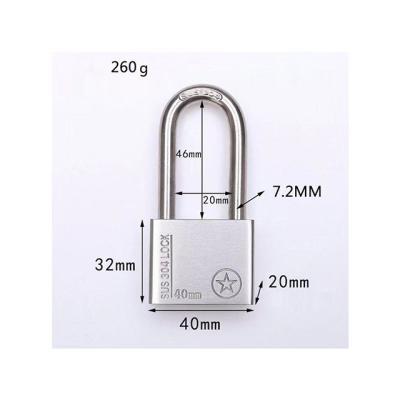 China High Quality Materials High Security Management Padlock Stainless Steel Shackle Padlock for sale