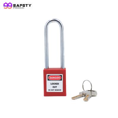 China China Best Labor Safety Lockout Padlock ABS Steel Plastic Body Safe Safety Snatch Lock with Master Key 76mm Padlock for sale