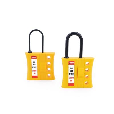 China Widely used in Chemical Insulated Quadruple Instant Lockout Tagout Nylon Lock LOTO Security Hasp Hasp Isolation Lockout For Padlock for sale