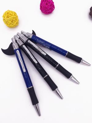 China Promotional advertising ball point pen with rubber grip metal ball point pen for sale