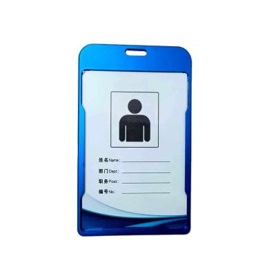 China ID Card Badge Holding High grade aluminum alloy worker card holder for sale