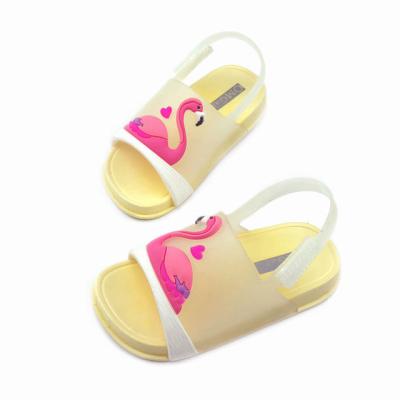 China Wholesale Customized Cute KidsJelly Round Sandals Girls Sandals PVC Kids Cartoon Cartoon Shoes Red-Crowned Crane Size EU24-29# for sale