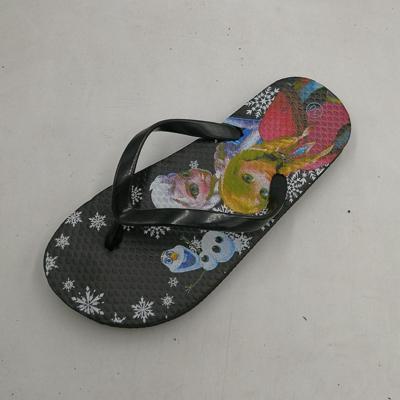 China Kids Anti-Slippery Sell Flip Flops Strand Plastiksandalen Footwear Wholesale Printed Bare PE Slippers Beach Slippers For Girls Size 30-35# for sale