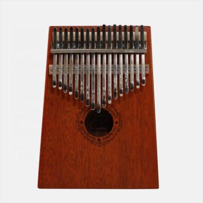 China Mahogany Keyboard Mahogany Marimba Thumb Finger China Supplier 17 Keys Sanza Musical Instrument Wooden Kalimba 23*19*7cm for sale