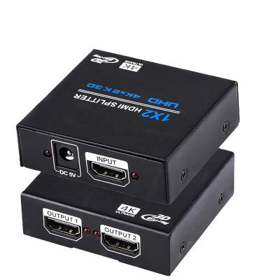 China Iron OZF1 1x2 HDMI Splitter 1 in 2 Splitter Box Audio Video Support 3D and 4K X 2K Compatible for HDTV, STB, DVD, Projector etc. for sale