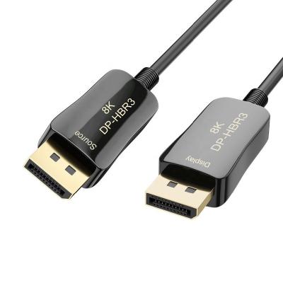 China DP 1.4 HBR3 8K@60Hz 4K@144Hz High Speed ​​32.4Gbps Thin Car Fiber 8K 4K DisplayPort Cable And Flexible Fiber Optic DP To DP Cable for sale