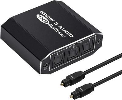 China OZG1 Plug & Play 3 Port 1x3 1 Into 3 Out Of SPDIF TOSLINK Digital Optical Audio Splitter for sale